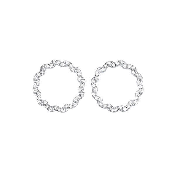 Silver 1/4 ct. tw. Diamond Twist Earring