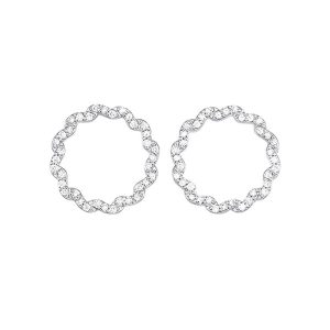 14K WG 1/2 ct. tw. Diamond Twist Earring