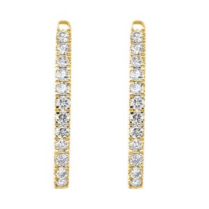 14K YG 1/4 ct. tw. Diamond Hoop Earring