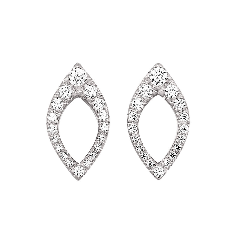 14K WG 1/4 ct. tw. Diamond Stud Earring