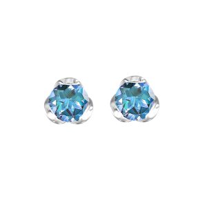 Silver 5/8 ct. tw. Blue Topaz Stud Earring