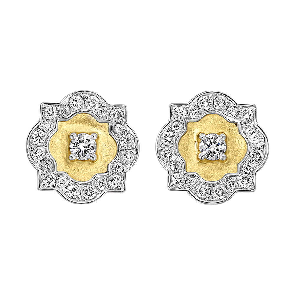 14K YG 1/2 ct. tw. Diamond Stud Earring