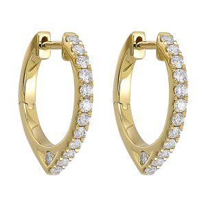 14K YG 1/2 ct. tw. Diamond Hoop Earring