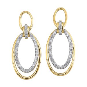 14K YG 1/2 ct. tw. Diamond Dangle Earring
