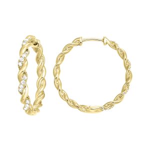 10K YG 1/7 ct. tw. Diamond Fashion stud Earring