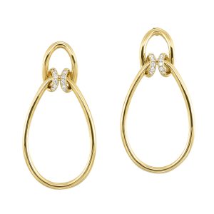 10K YG 1/10 ct. tw. Diamond Dangle Earring