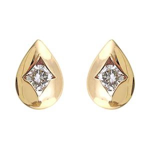 14K YG 1/5 ct. tw. Diamond Fashion Stud Earring