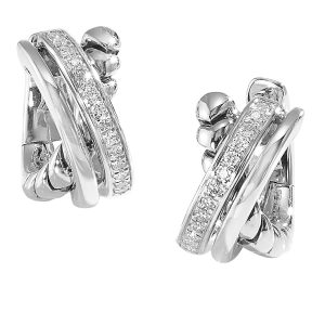 Silver 1/5 ct. Diamond Perfect Love Fashion Crisscross Earring