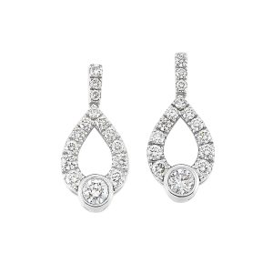 Silver 1/5 ct. tw. Diamond Fashion Earring