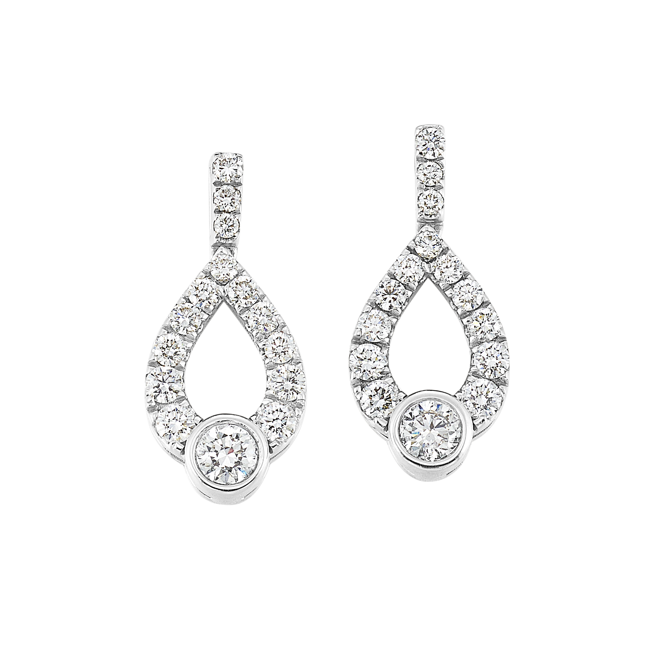 Silver 1/5 ct. tw. Diamond Fashion Earring