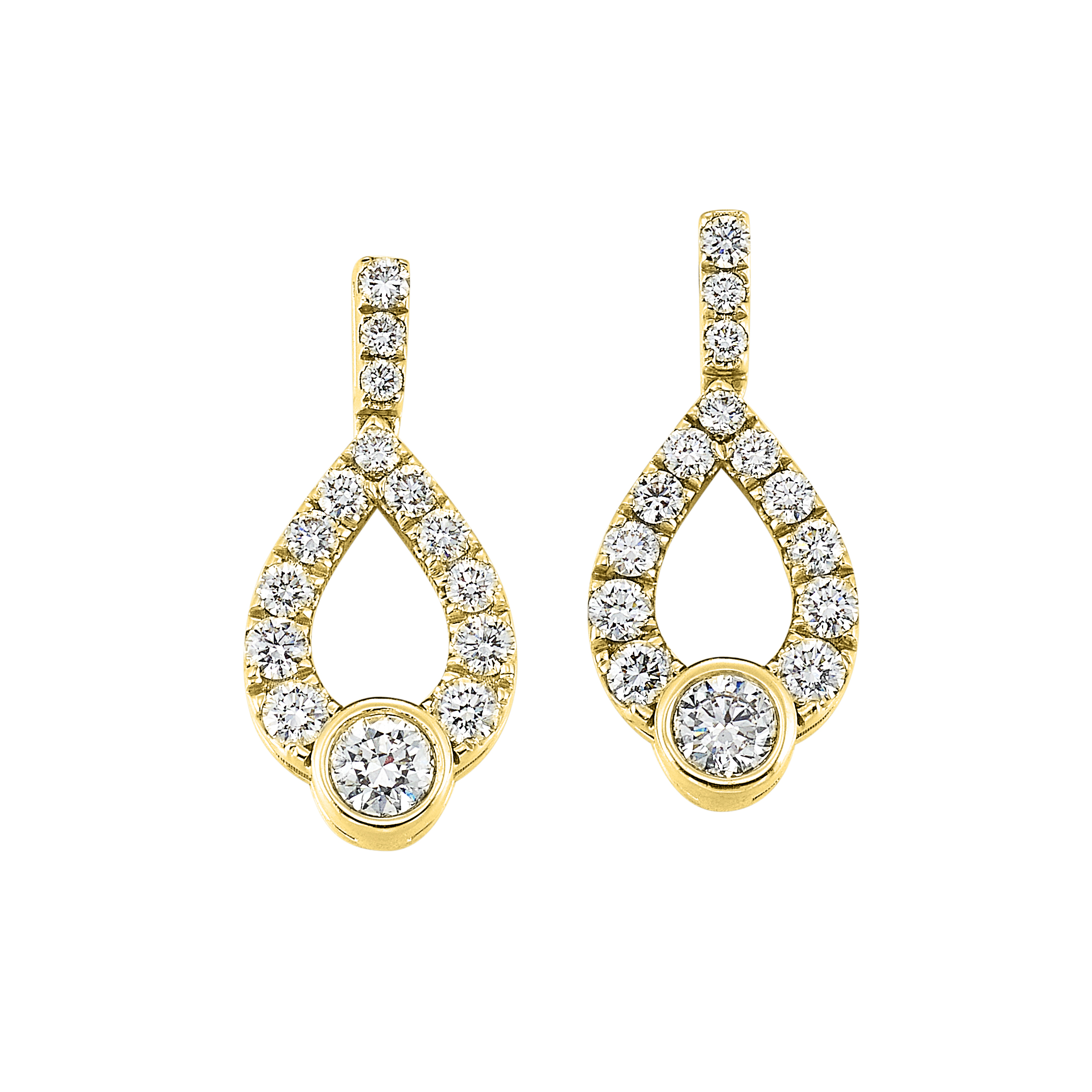 14K YG 1/4 ct. tw. Diamond Fashion Earring