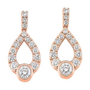14K RG 1/4 ct. tw. Diamond Fashion Earring