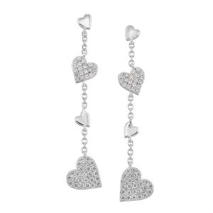 Silver Heart Dangle Earring