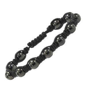 Black Steel Cord Bracelet