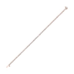 14K RG 5 ct. tw. Diamond Three Prong Tennis Bracelet