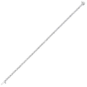 14K WG 5 ct. tw. Diamond Three Prong Tennis Bracelet