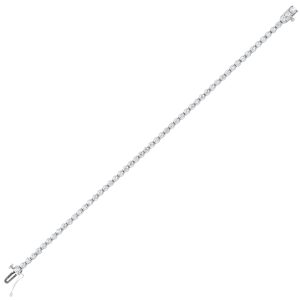 14K WG 1 ct. tw. Diamond Three Prong Tennis Bracelet