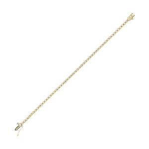 14K YG 1 ct. tw. Diamond Three Prong Tennis Bracelet
