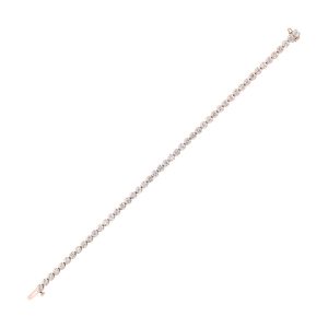 14K RG 3 ct. tw. Diamond Three Prong Tennis Bracelet