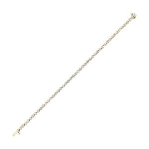 14K YG 3 ct. tw. Diamond Three Prong Tennis Bracelet