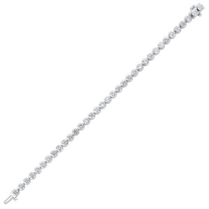 14K WG 7 ct. tw. Diamond Three Prong Tennis Bracelet