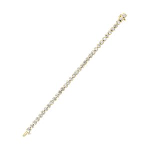 14K YG 7 ct. tw. Diamond Three Prong Tennis Bracelet