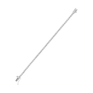 14K WG 4 ct. tw. Diamond Three Prong Tennis Bracelet