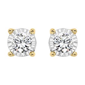 14K YG 1/4 ct. tw. Diamond Four Prong Stud Earring