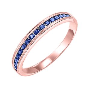 10K RG 1/3 ct. tw. Sapphire Stackable Ring