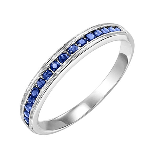 10K WG 1/3 ct. tw. Sapphire Stackable Ring
