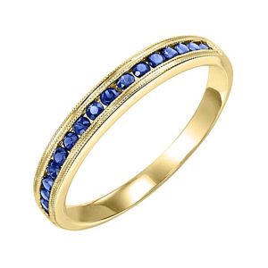 10K YG 1/3 ct. tw. Sapphire Stackable Ring