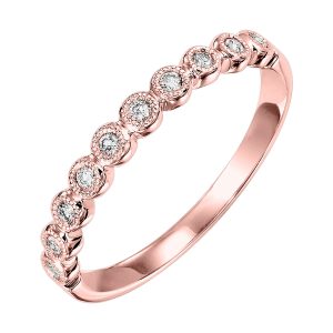 10K RG 1/10 ct. tw. Diamond Stackable Ring