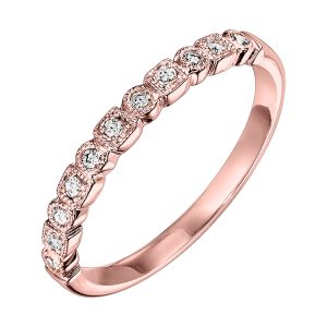 10K RG 1/8 ct. tw. Diamond Stackable Ring