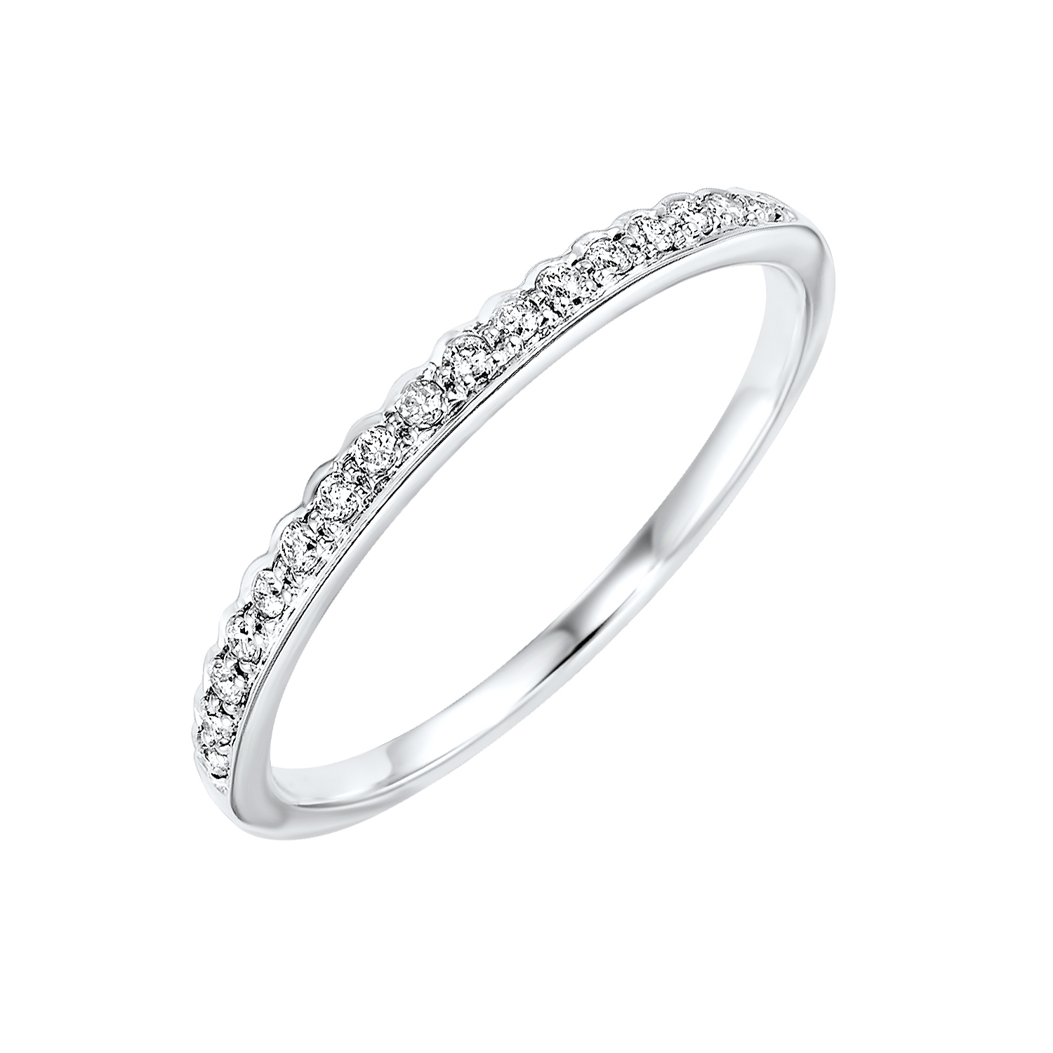 10K WG 1/8 ct. tw. Diamond Stackable Ring