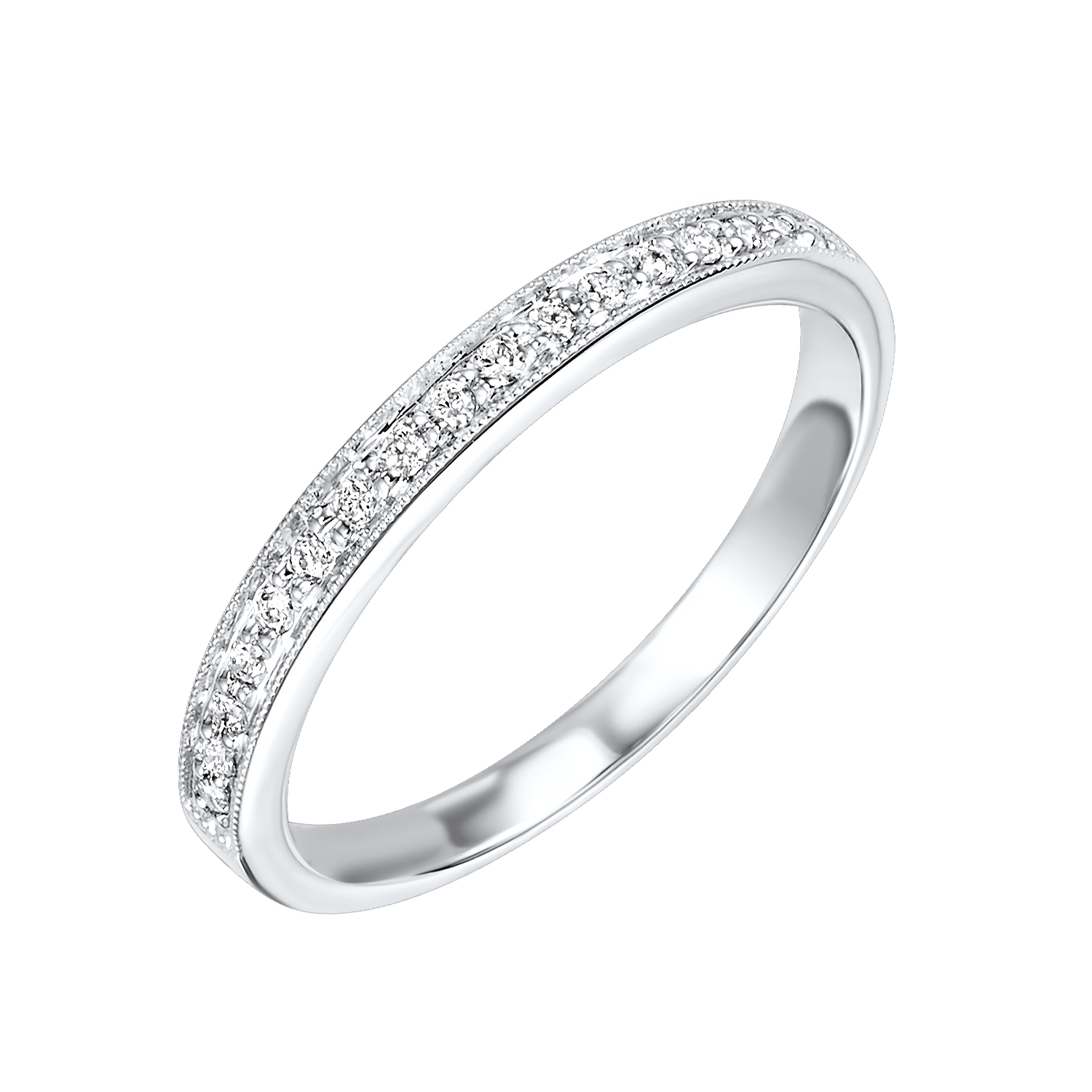 10K WG 1/8 ct. tw. Diamond Stackable Ring