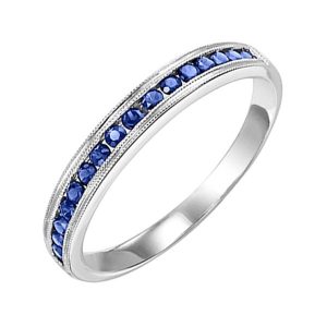 14K WG 1/3 ct. tw. Sapphire Stackable Ring