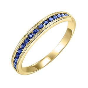 14K YG 1/3 ct. tw. Sapphire Stackable Ring