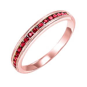 14K RG 1/3 ct. tw. Ruby Stackable Ring