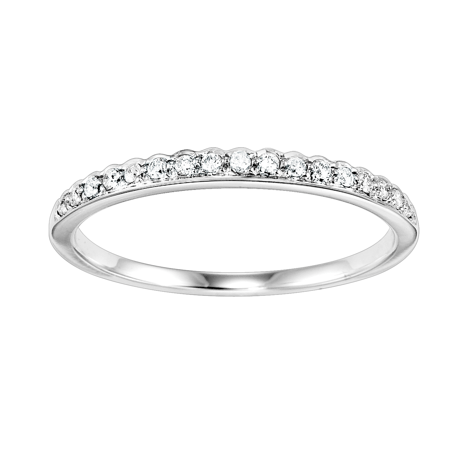 14K WG 1/8 ct. tw. Diamond Stackable Ring