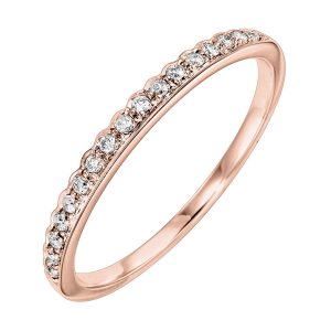 14K RG 1/8 ct. tw. Diamond Stackable Ring