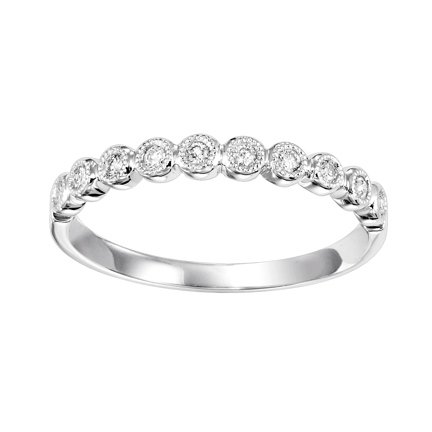 14K WG 1/10 ct. tw. Diamond Stackable Ring