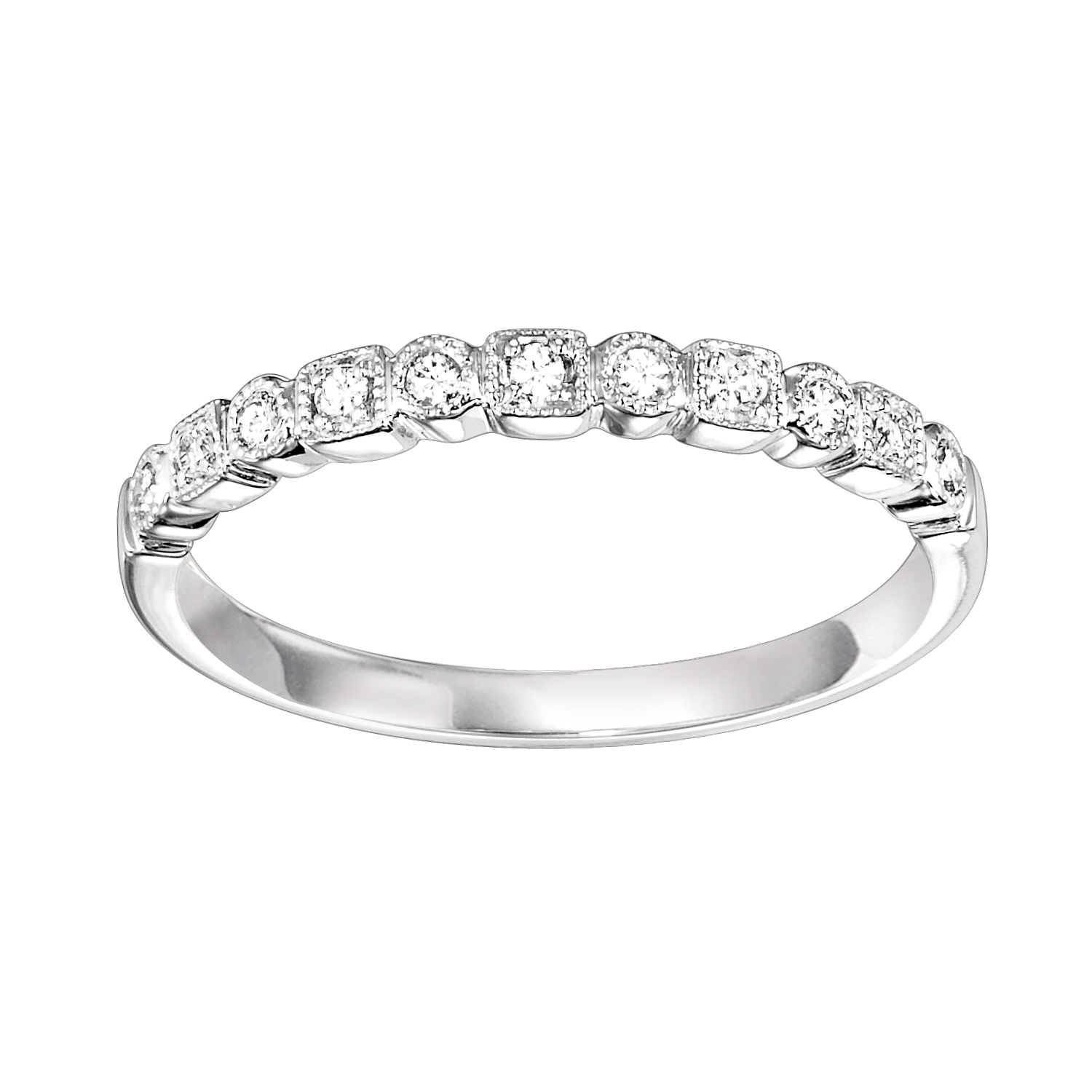 14K WG 1/8 ct. tw. Diamond Stackable Ring