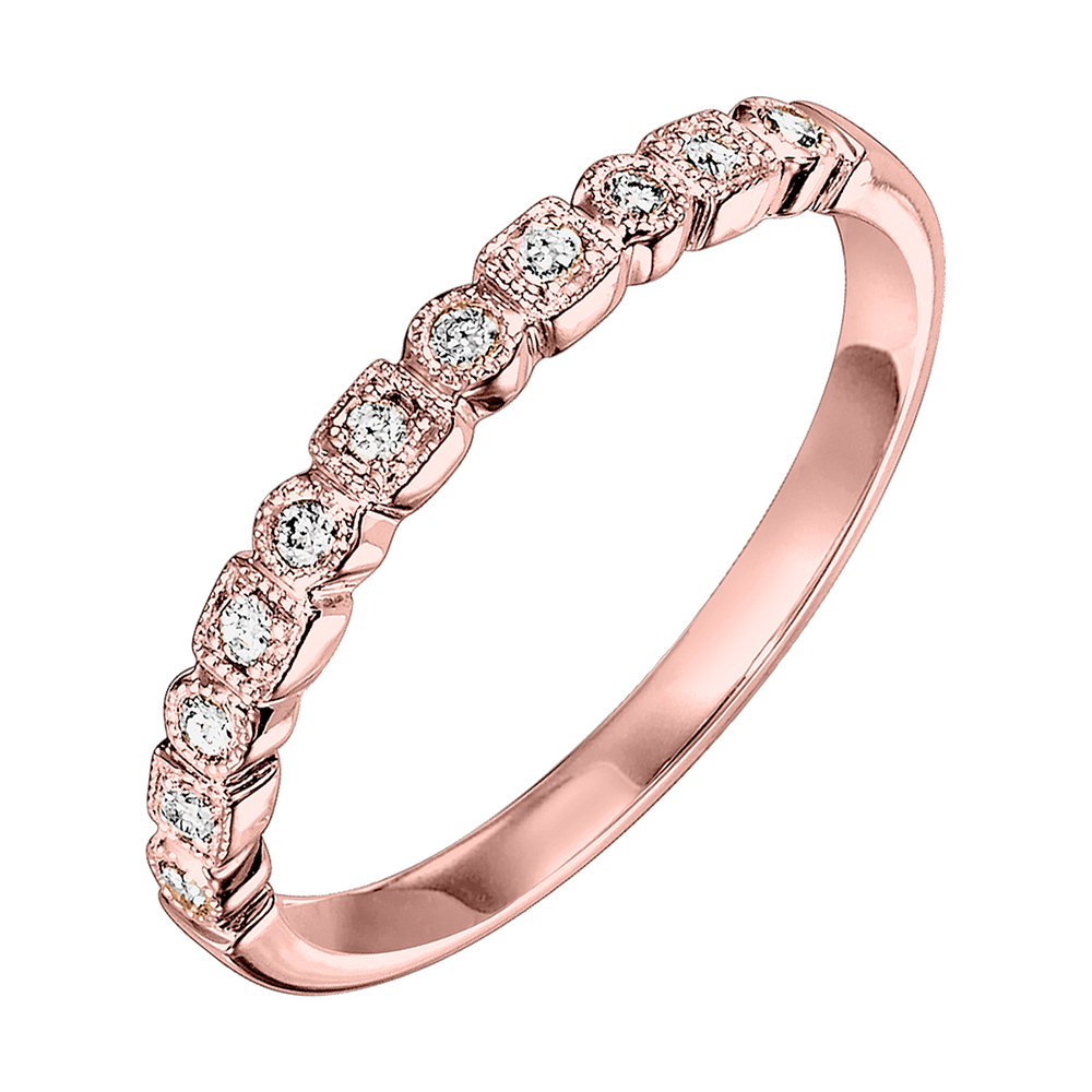 14K RG 1/8 ct. tw. Diamond Stackable Ring