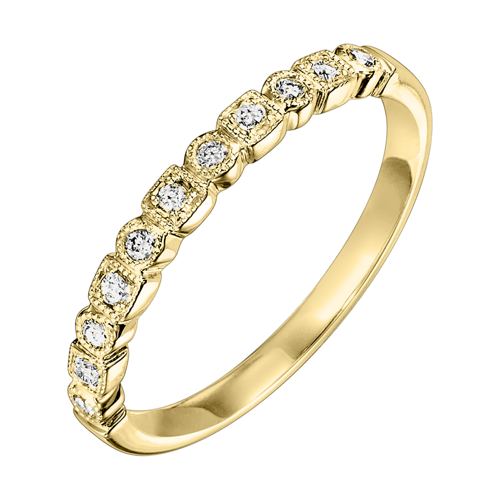 14K YG 1/8 ct. tw. Diamond Stackable Ring