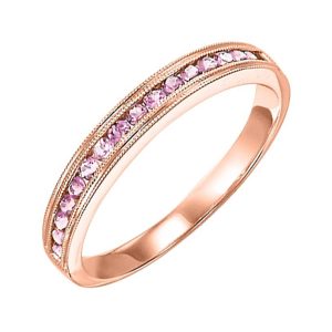 10K RG 1/3 ct. tw. Pink Tourmaline Stackable Ring
