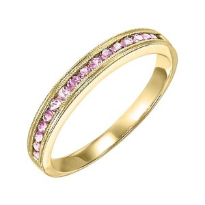 10K YG 1/3 ct. tw. Pink Tourmaline Stackable Ring
