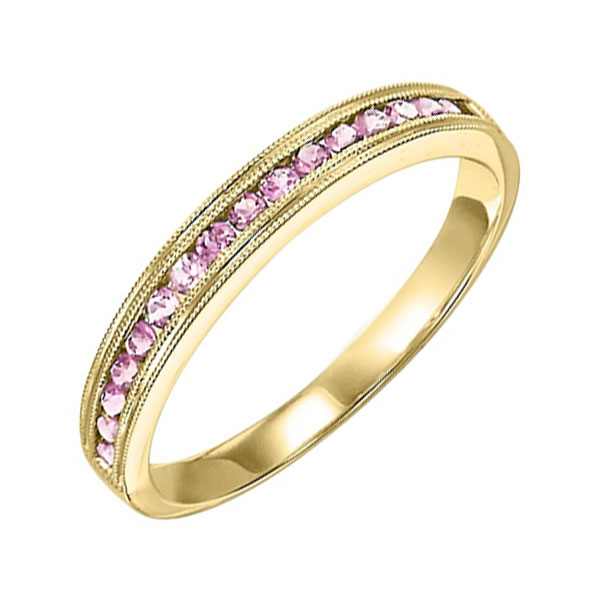 10K YG 1/3 ct. tw. Pink Tourmaline Stackable Ring