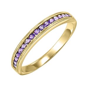 10K YG 1/3 ct. tw. Amethyst Stackable Ring