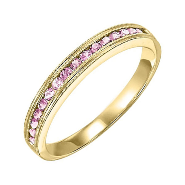 14K YG 1/4 ct. tw. Pink Tourmaline Stackable Ring