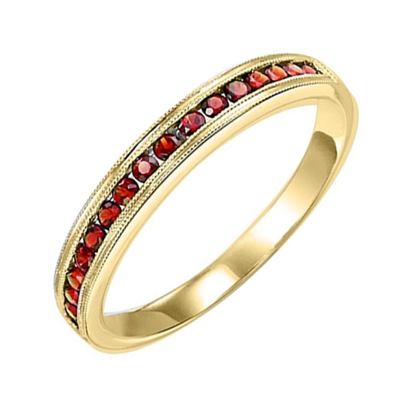 14K YG 1/3 ct. tw. Garnet Stackable Ring